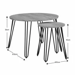 Dunelm Bella Coffee Nest Set Oak Effect 13 Dunelm Bella Coffee Nest Set Oak Effect -furniture Shop 30817122 alt05