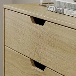 Dunelm Bella 3 Drawer Chest Oak Effect -furniture Shop 30817124 alt02