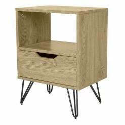Dunelm Bella 1 Drawer Bedside Oak Effect -furniture Shop 30817127 alt02