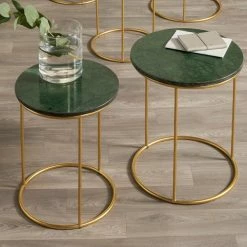 Pacific Lifestyle Pacific Milly Set Of 2 Nest Of Side Tables, Marble