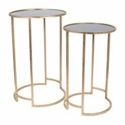 Pacific Lifestyle Pacific Veneziano Set Of 2 Nest Of Tables, Iron & Glass -furniture Shop 30821749 alt04