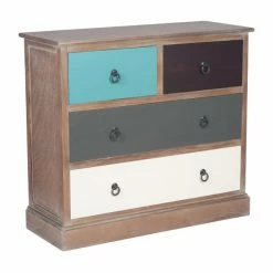 Pacific Lifestyle Pacific Loft 4 Wide Drawer Chest, Pine -furniture Shop 30821769 alt02