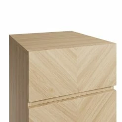 GFW Set Of 2 Taranto 3 Drawer Bedside Tables, Oak Effect -furniture Shop 30825681 alt03